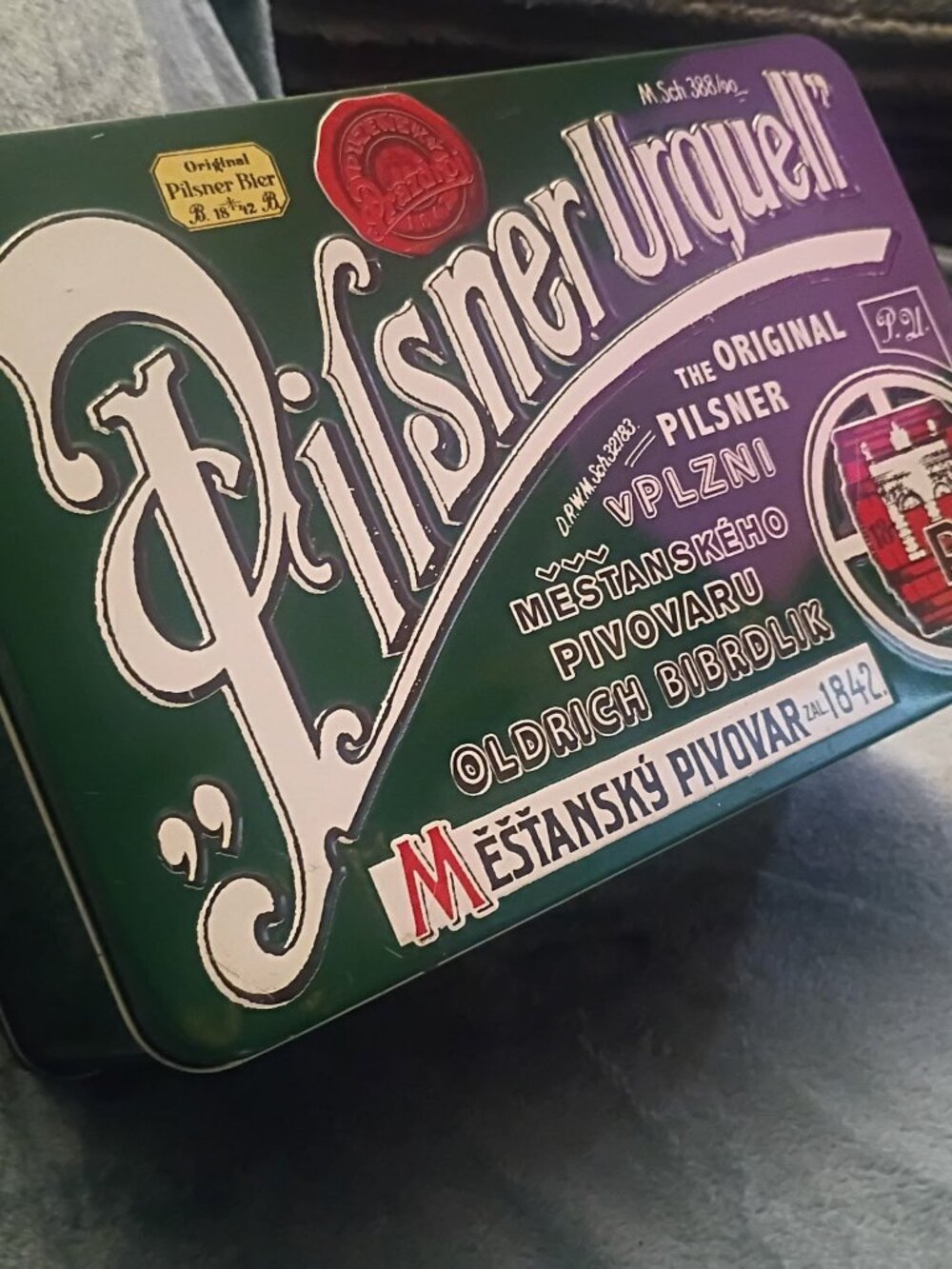 Pilsner Urquell Collectible Beer Tin with 4 Czech Beer Cans